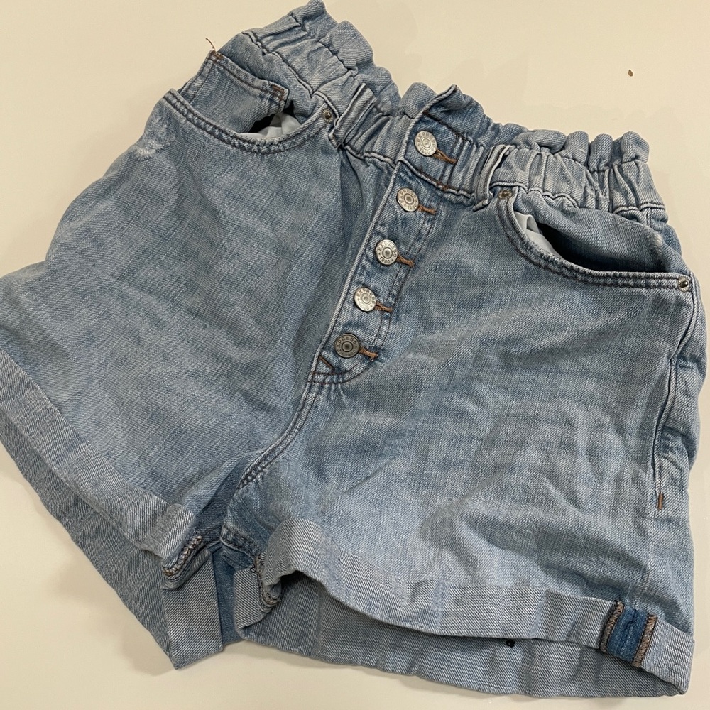 Express Denim “Shortie Extreme High Rise”